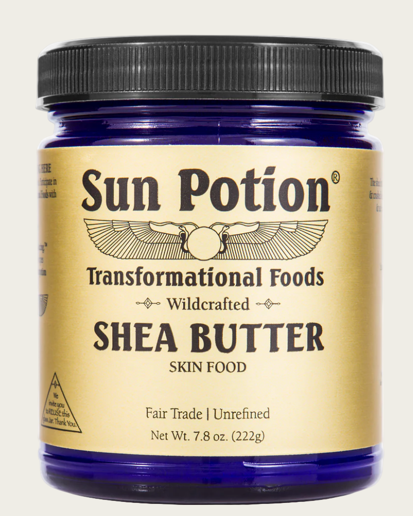 Sun Potion shea butter jar on a white background