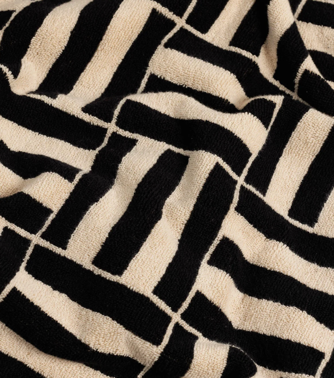 WILLIS POOL TOWEL Sand & Noir Individual