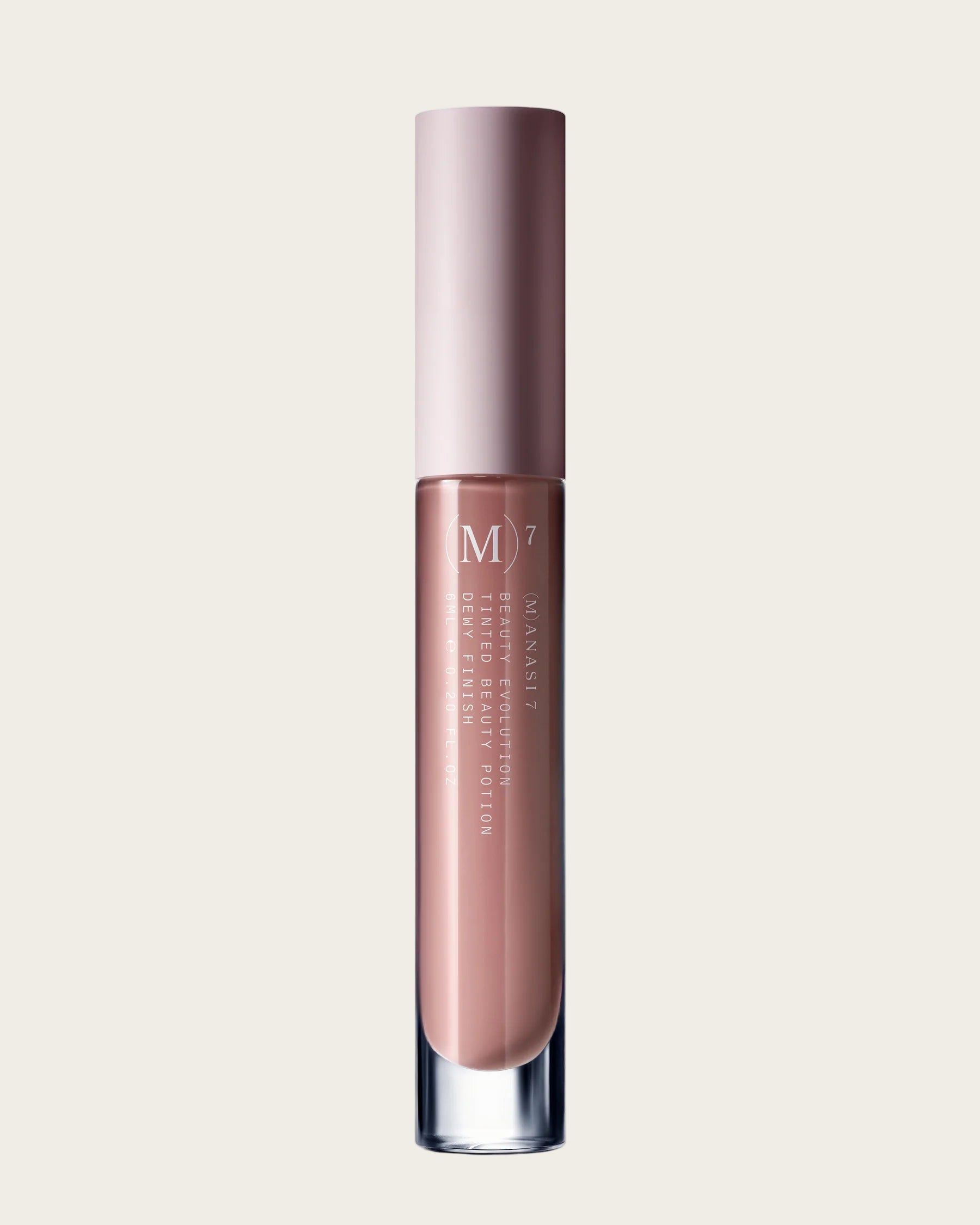 Lip gloss with a brand logo on a white background