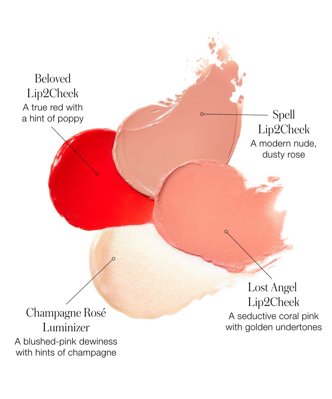 RMS Lipstick, blush, multi-use makeup Lip2Cheek Glow Quad Mini sunja link - canada