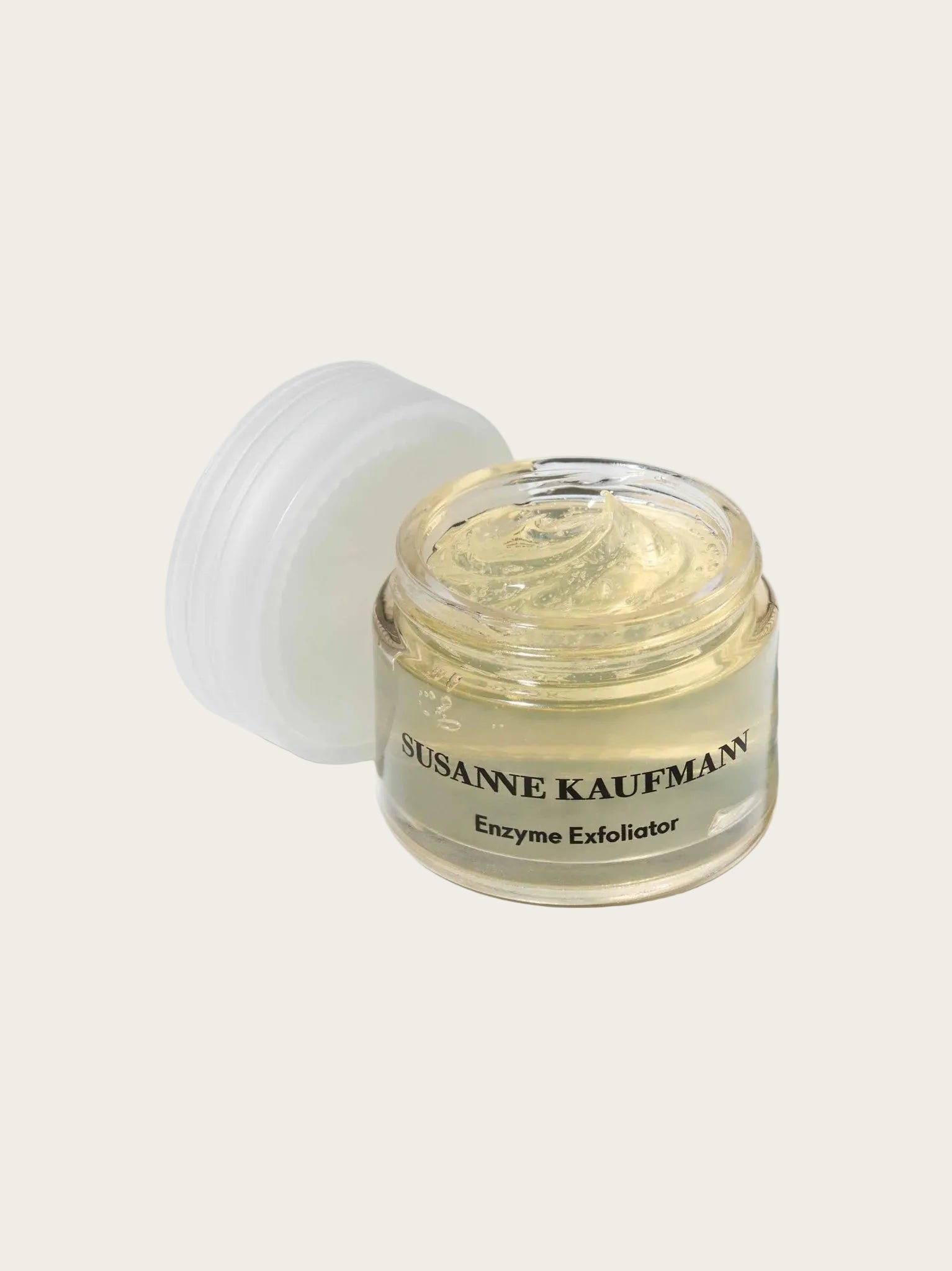 Susanne Kaufmann Enzyme Exfoliator jar with lid on a white background