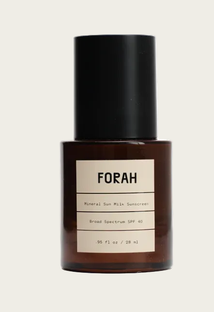 FORAH sunscreen bottle on a white background