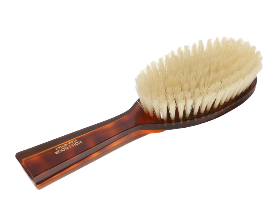 OVAL HAIR BRUSH w/ NATURAL BRISTLES