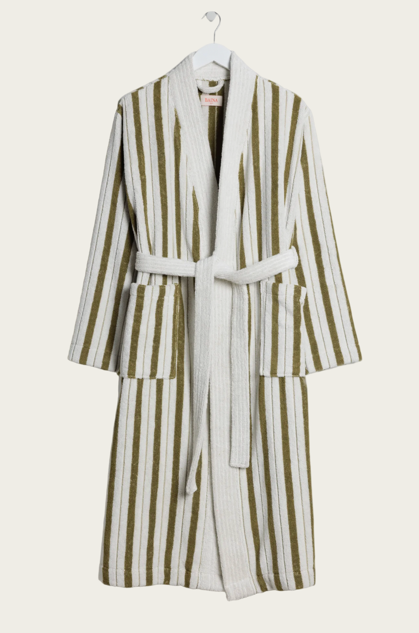 SULIS BATH ROBE - Heavyweight Caper & Chalk