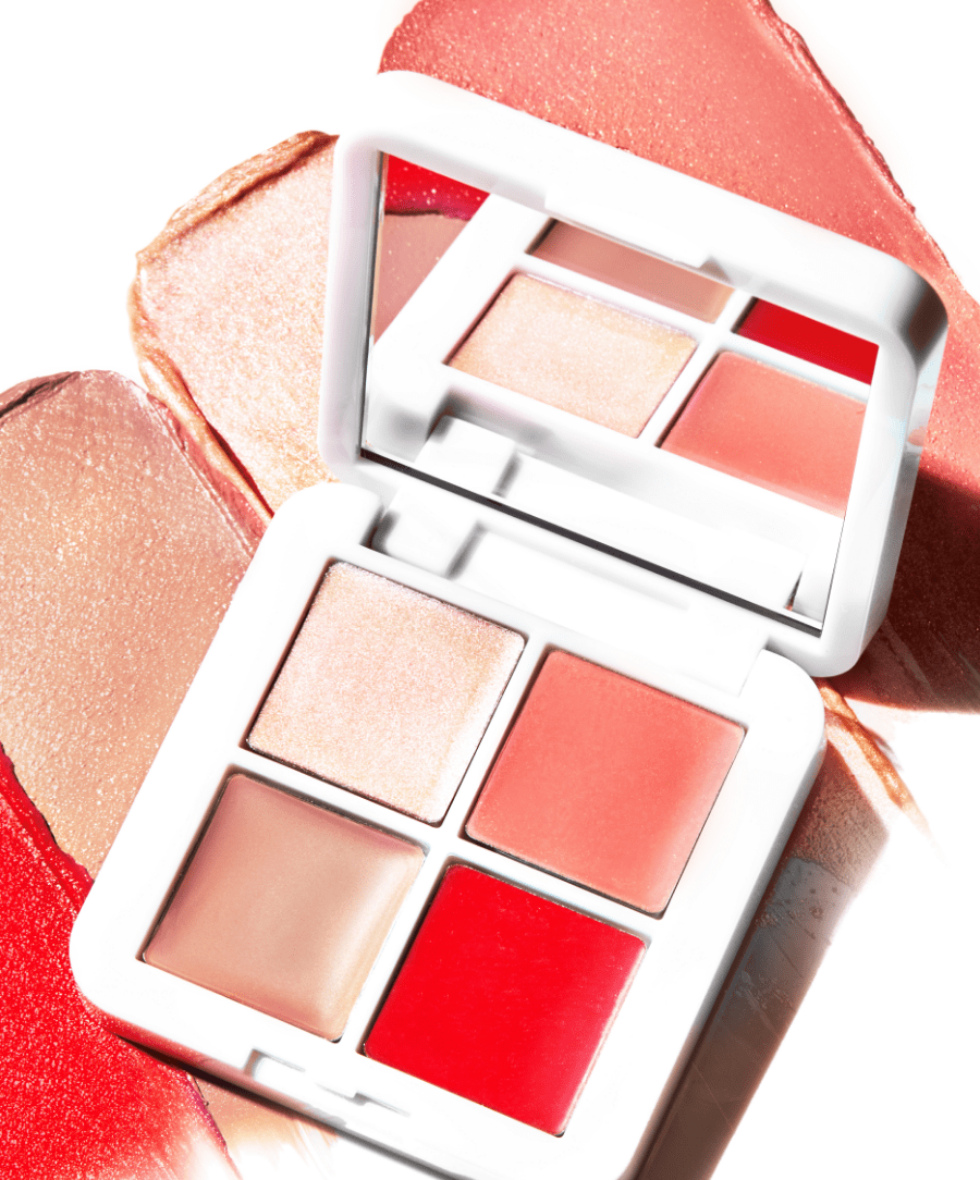 RMS Lipstick, blush, multi-use makeup Lip2Cheek Glow Quad Mini sunja link - canada