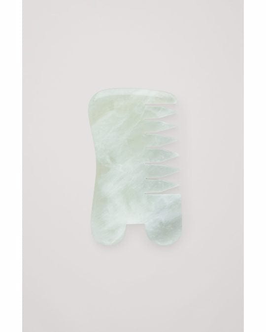 Sunja Link Body Shoppe Gua Sha Jade Gua Sha Comb - Green Jade sunja link - canada