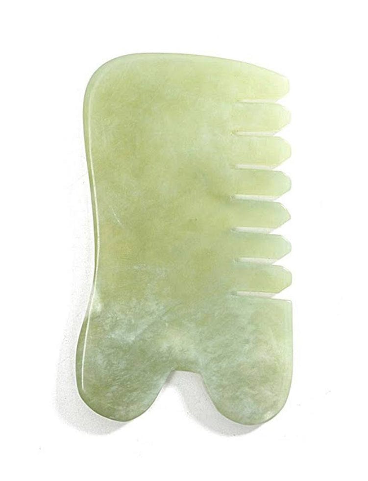 Sunja Link Body Shoppe Gua Sha Jade Gua Sha Comb - Green Jade sunja link - canada