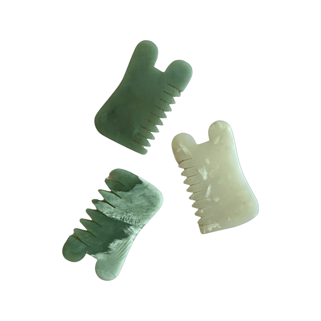 Sunja Link Body Shoppe Gua Sha Jade Gua Sha Comb - Green Jade sunja link - canada